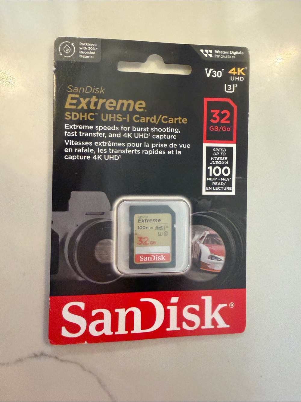 SanDisk Extreme 32GB SDHC UHS-I Memory Card 100mbs NEW